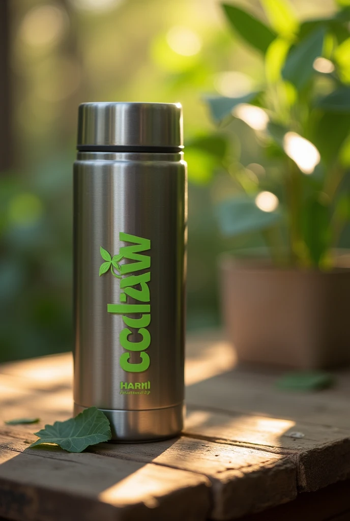 steel thermos with ecodilav therm logo