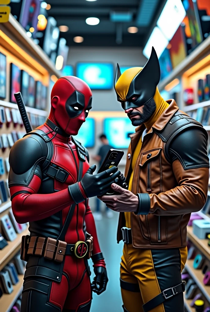 Deadpool and Wolverine shopping at computronica