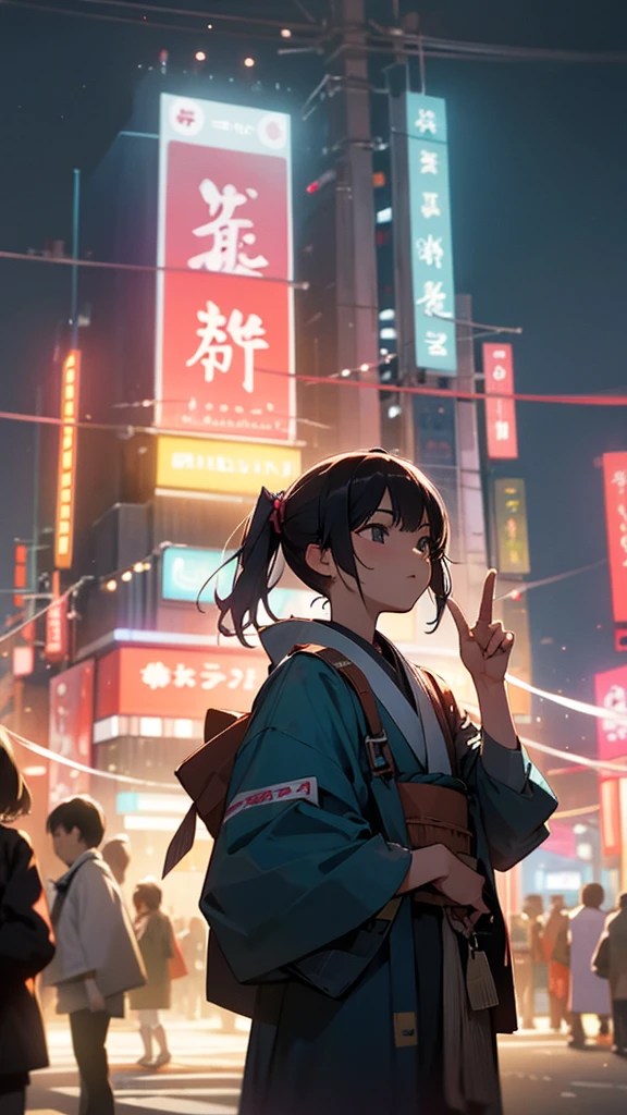 I want a picture of someone in Tokyo going to festivals 