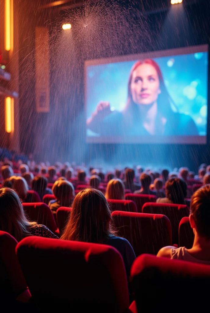 High rain sprinklers for cinema water points