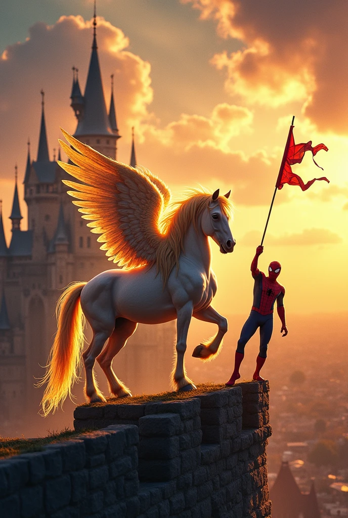 revolution and castle an angel horse together spiderman