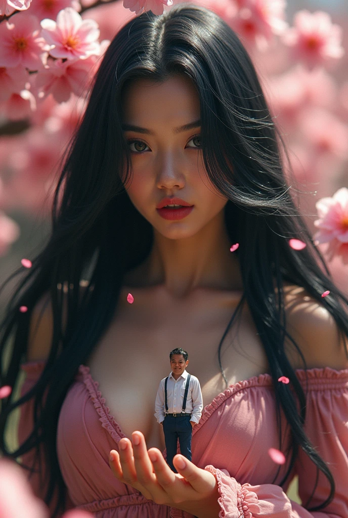 Beautiful Japanese woman with huge mouth1Attempting to swallow a small middle-aged man whole。