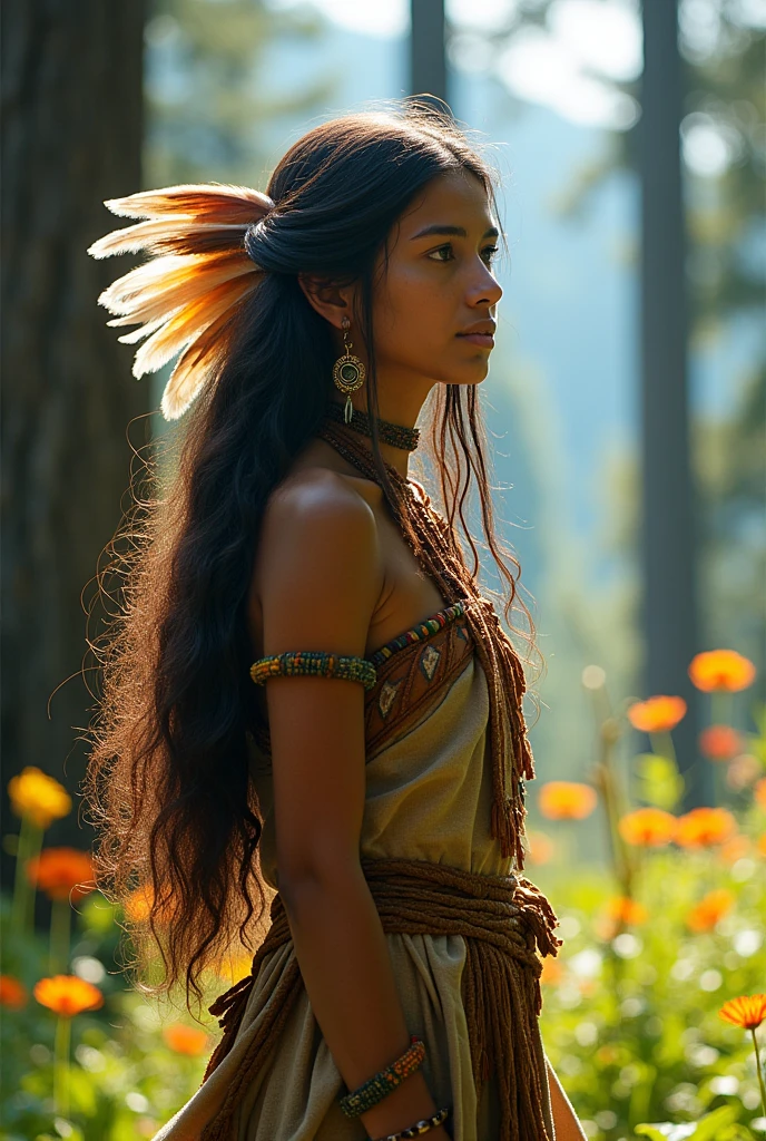 a beautiful indigenous woman, Youngh.