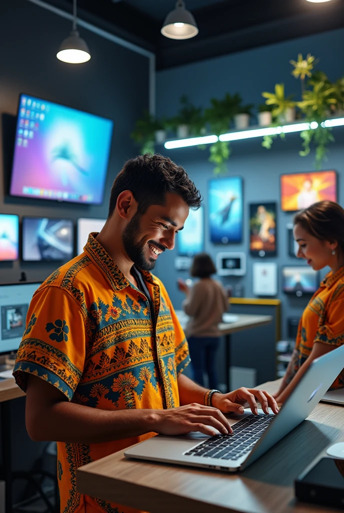 Jorgito the Guayacan buying a laptop