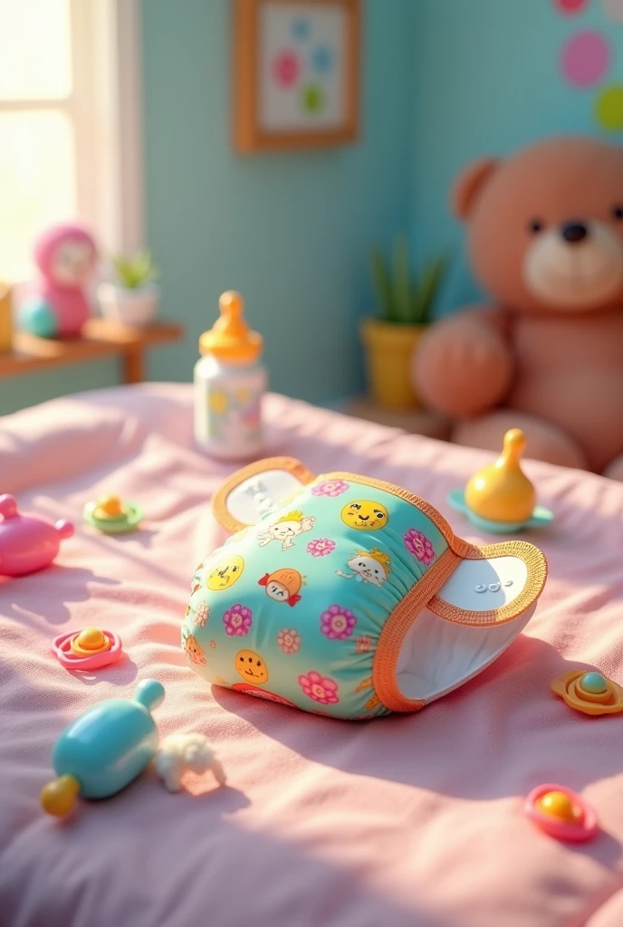 make the diaper more realistic, like a sexy Crinklz adult baby diaper