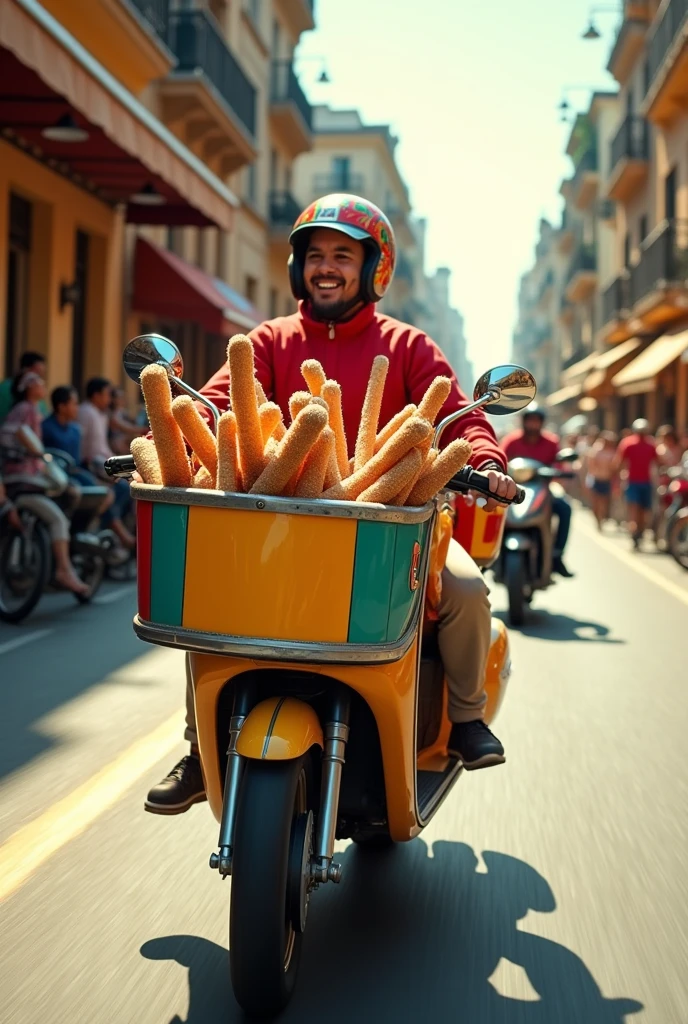 Delivery de churros en moto