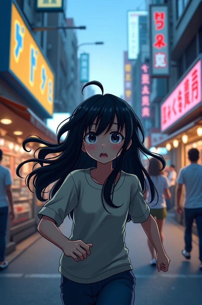 Sawaco kuronuma runs crying 