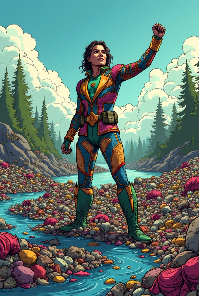 Textile pollution comic book story 