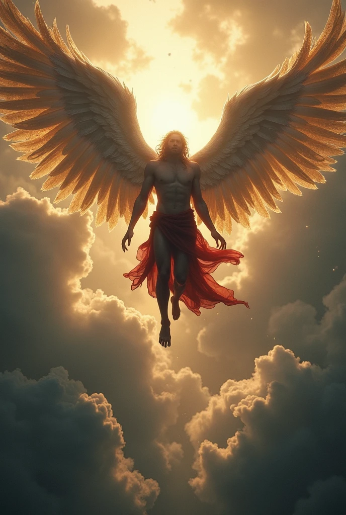 Angel Lucifer falling from heaven