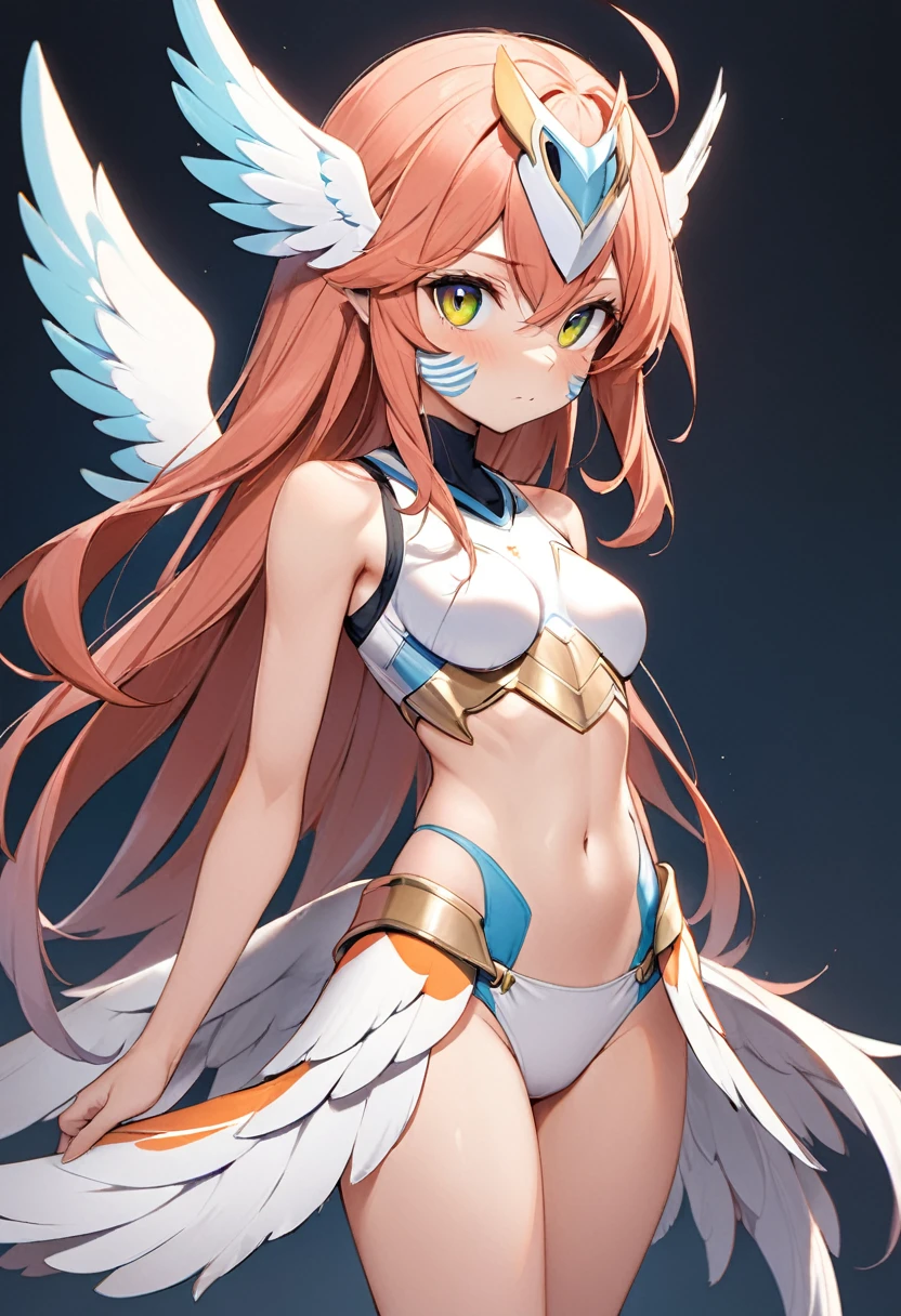 A 16-year-old female hentai character. She has long hair and is wearing underwear, flowing underwear that accentuates her sexy pose. The full body concept showcases her clear outfit design and overall appearance as a humanoid fursona. This anime woman's full body art is a great example of detailed outfit design for any hentai-styled character.