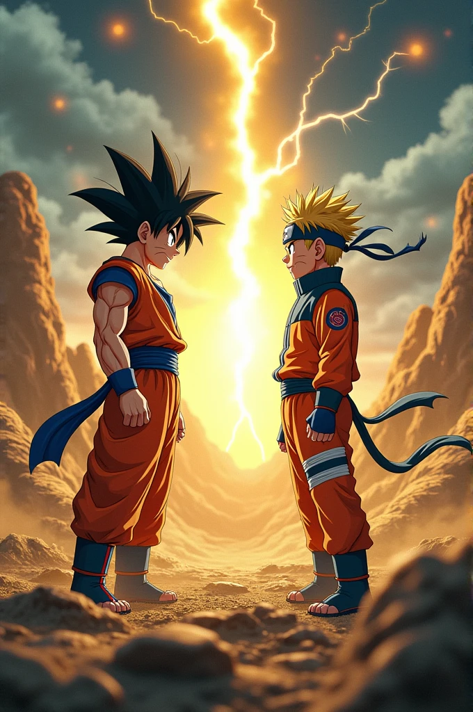 Create a Goku and Naruto fight