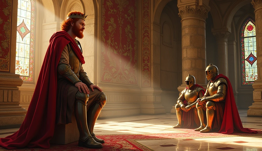 biblical history: King David who was red-haired talking to 2 soldiers, in your palace to send a message