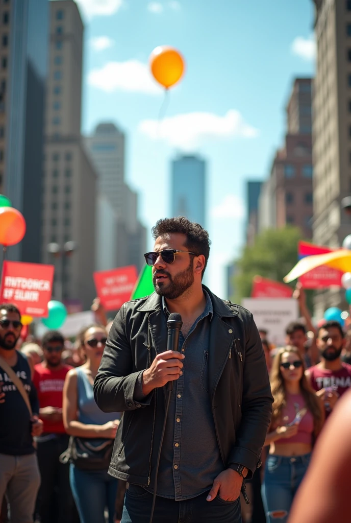 Guilherme Boulos in demonstration 