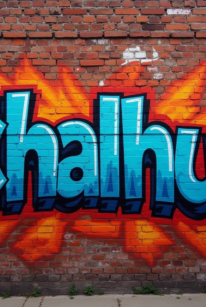 wallpaper of a brick wall with chalhub written in graffiti style with 1920x1080 resolution