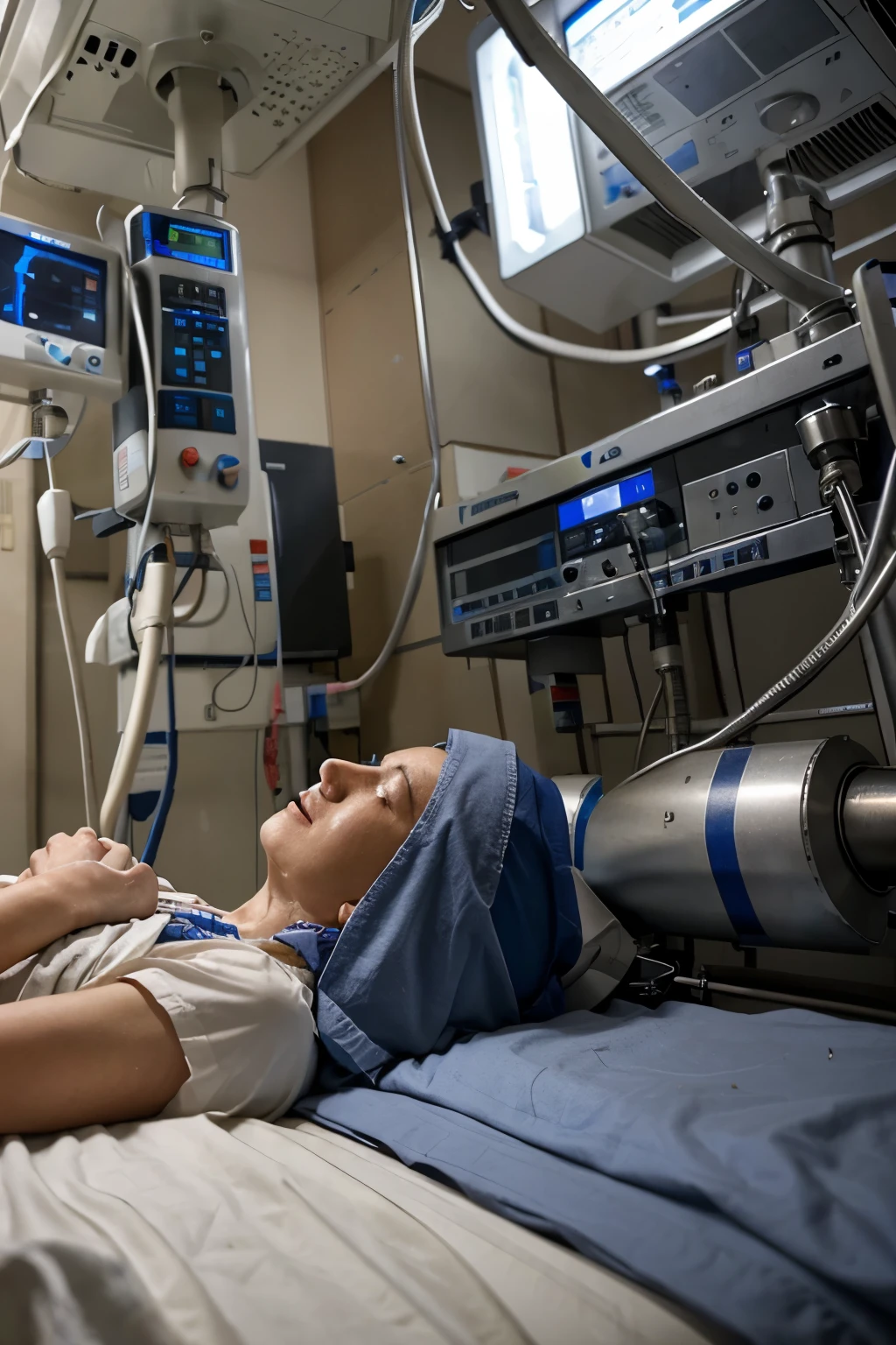 Frail elderly patient hospitalized in intensive care with mechanical ventilation