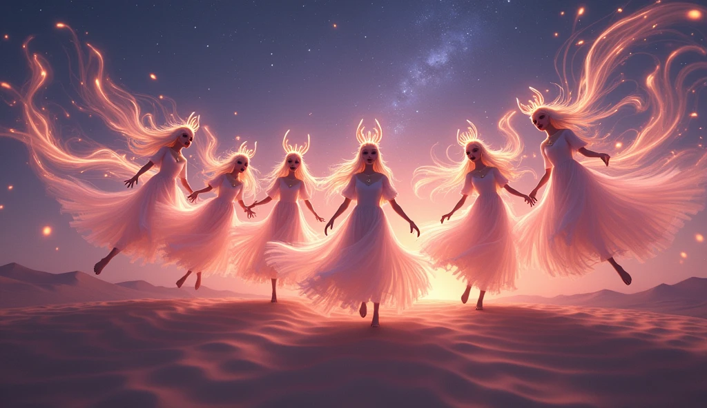 Creat a animated image of number of jinns