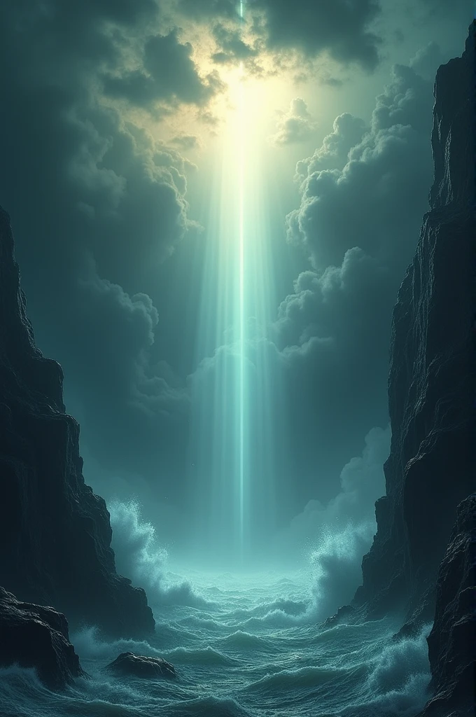 The presence of God a strong light representing the presence of God in times of crisis