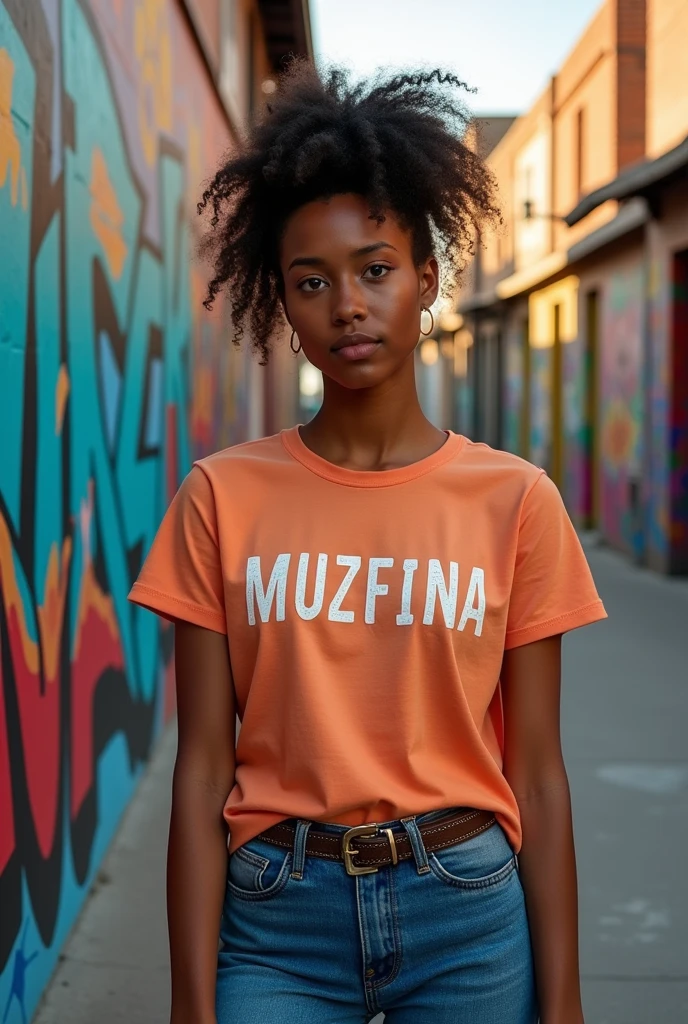 Signature 'MUZFINA' logo unisex t shirt aesthetic