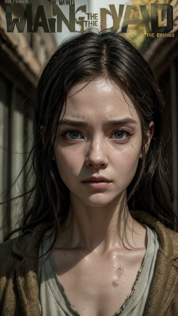 Crie uma capa de fanfic com cenário de The walking dead com o nome "The Deads" onde o protagonista é o Newt de Maze runner e a protagonista é a Clark de The 100