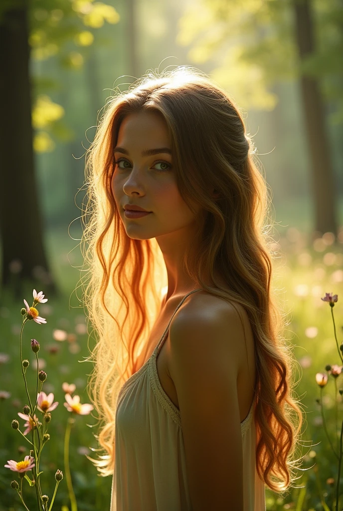 A beautiful girl without any dress