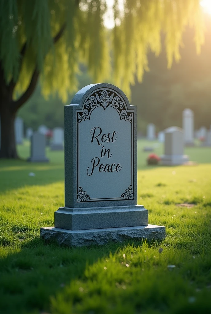 An epitaph in which the initials can be read: r.I.p