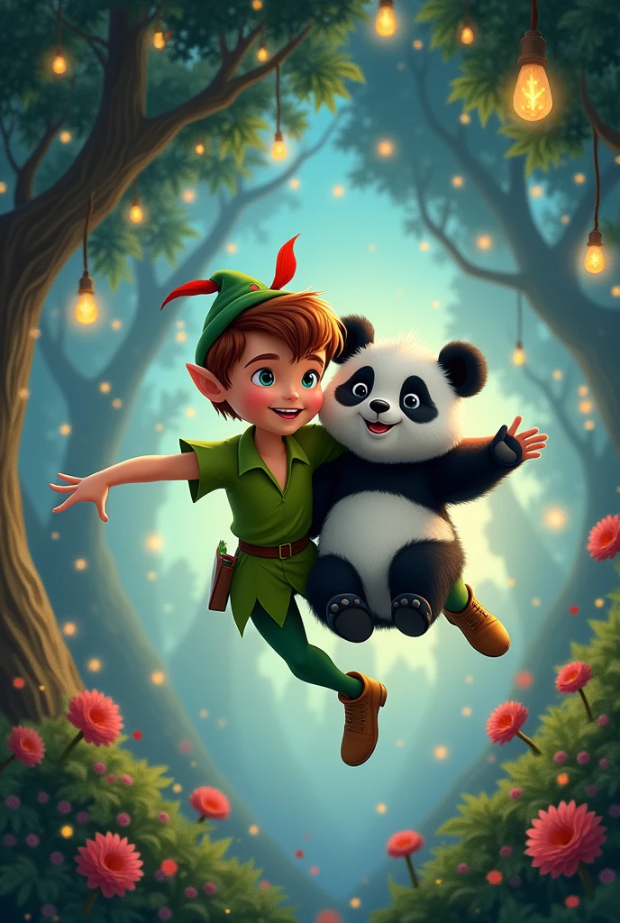 Draw Peter Pan and Panda