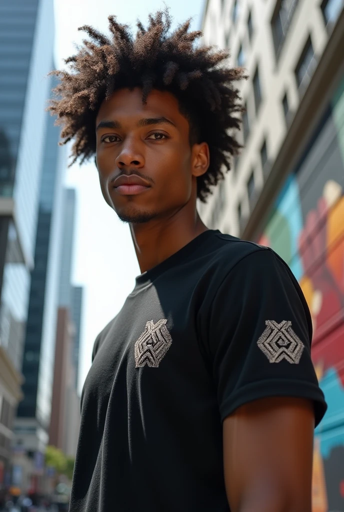 Signature luxury 'MUZFINA' logo on side corner unisex t shirt aesthetic