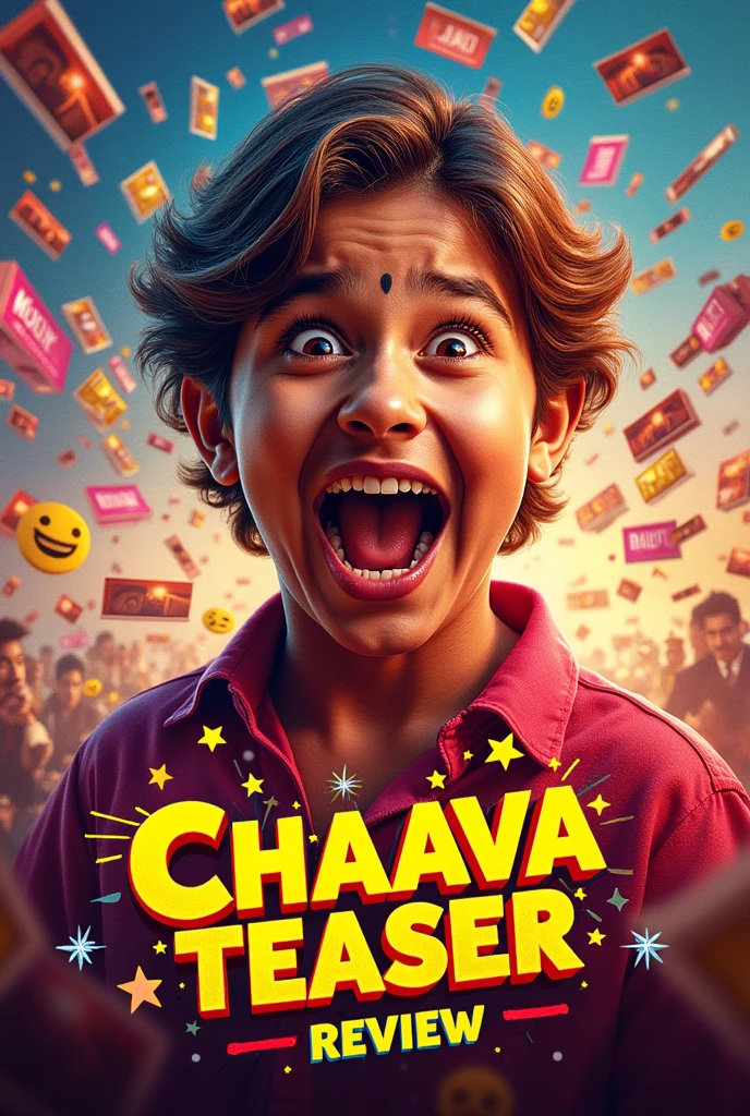Create a youtube thumbnail for CHHAAVA TEASER 😅 REVIEW