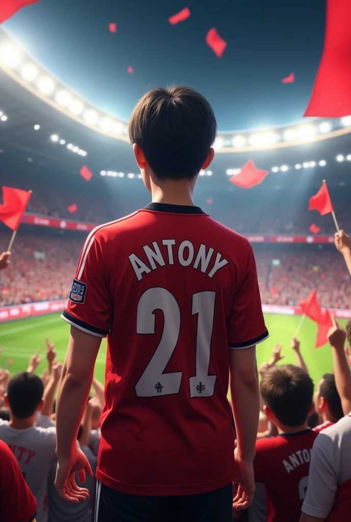 man united 2008 kit with name antony and number 21