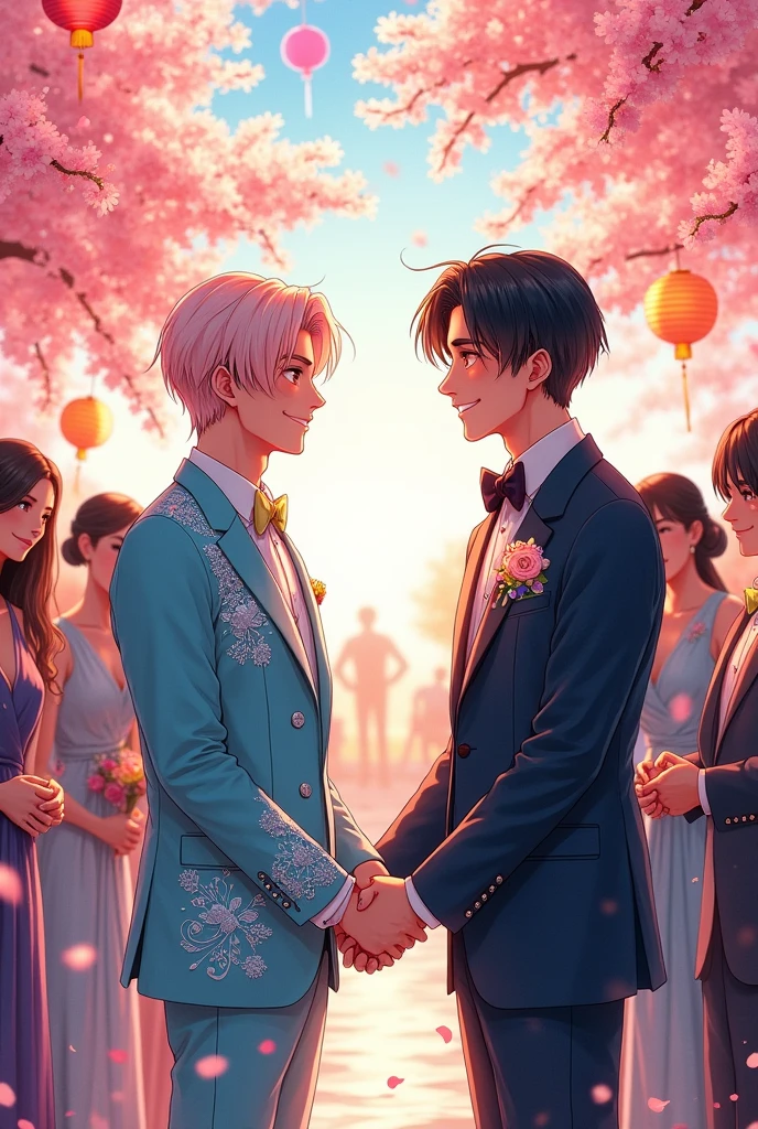 Two gay manga marries
