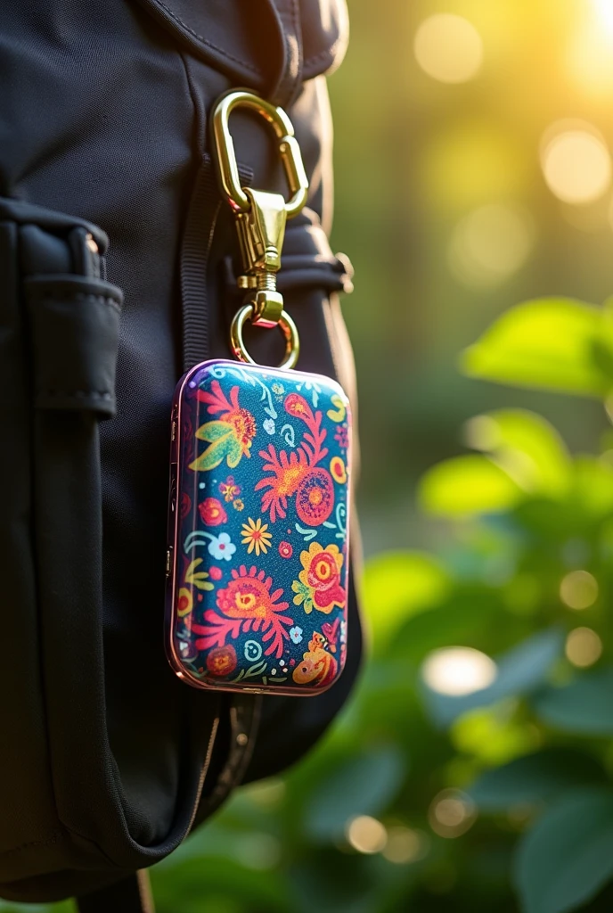 Backpack keychain with portable charger
