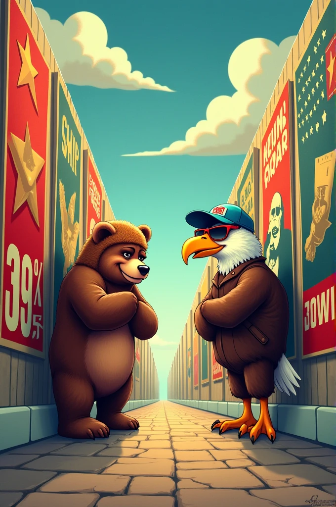 Create a cartoon about the Cold War