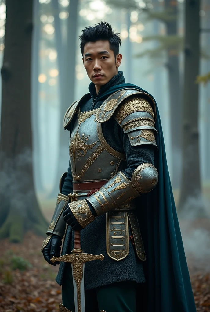 Korean actor with russian medieval armor