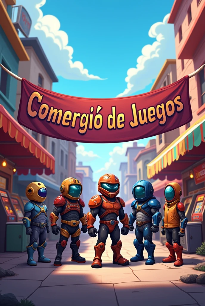 create an image for a group of account trades with the name of game trades in spanish