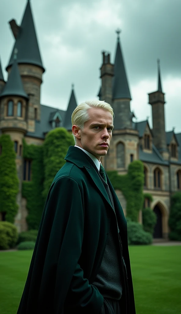 Make images of what Draco Malfoy would look like according to the description in the Harry Potter books 