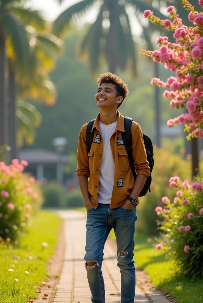 a young person who is pro active and positive about future 