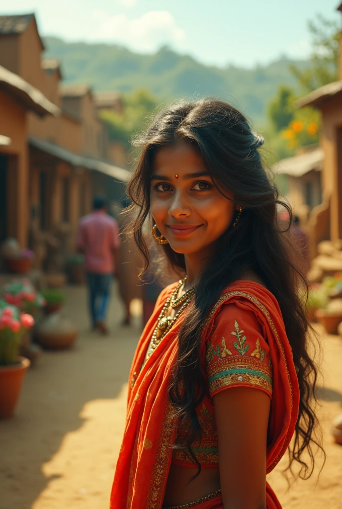 A beautiful indian girl shouted on a boy
