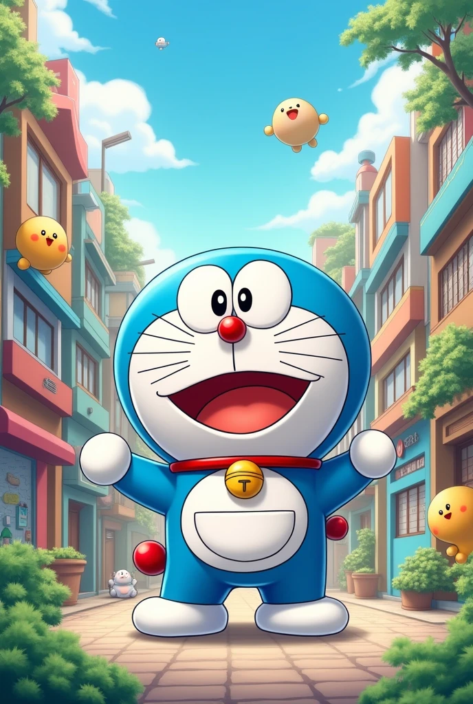 Cool Doraemon photo with cute face