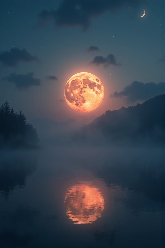Withered sun over the moon