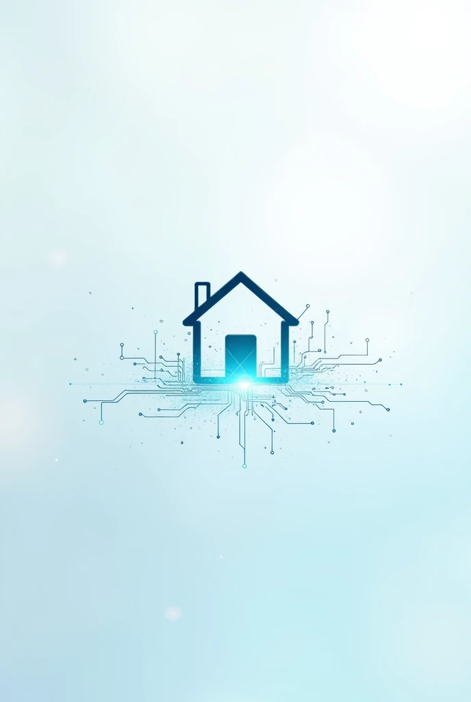 minimalist logo: A home within a cloud of electronic connections, symbolizing how Nexo Inmobiliario makes finding a property