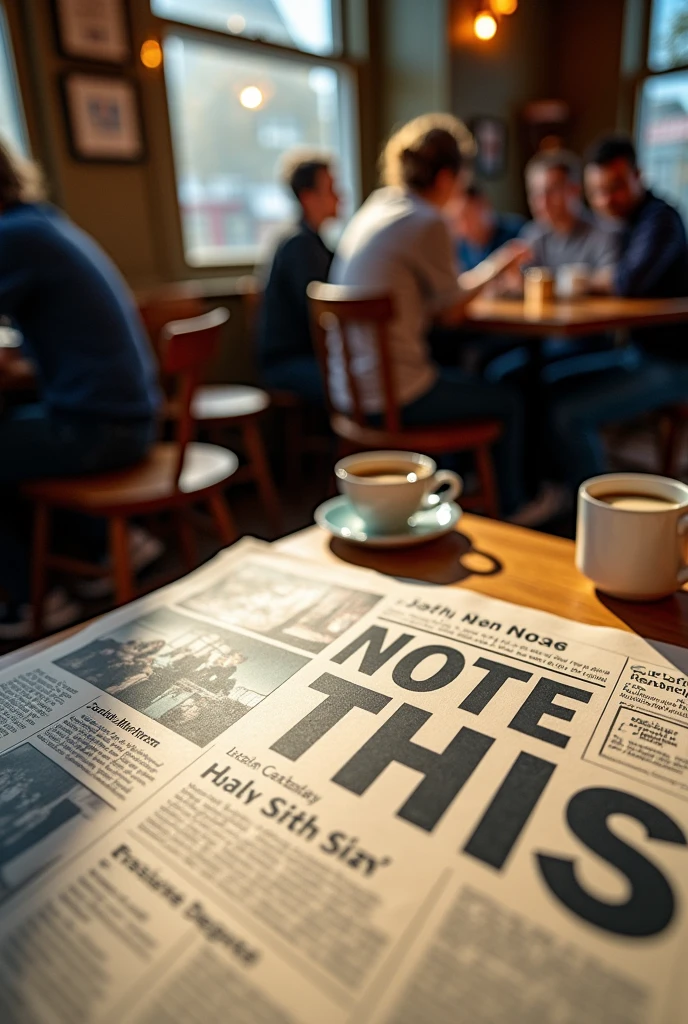 An American newspaper, that bears the title: NOTE THIS
