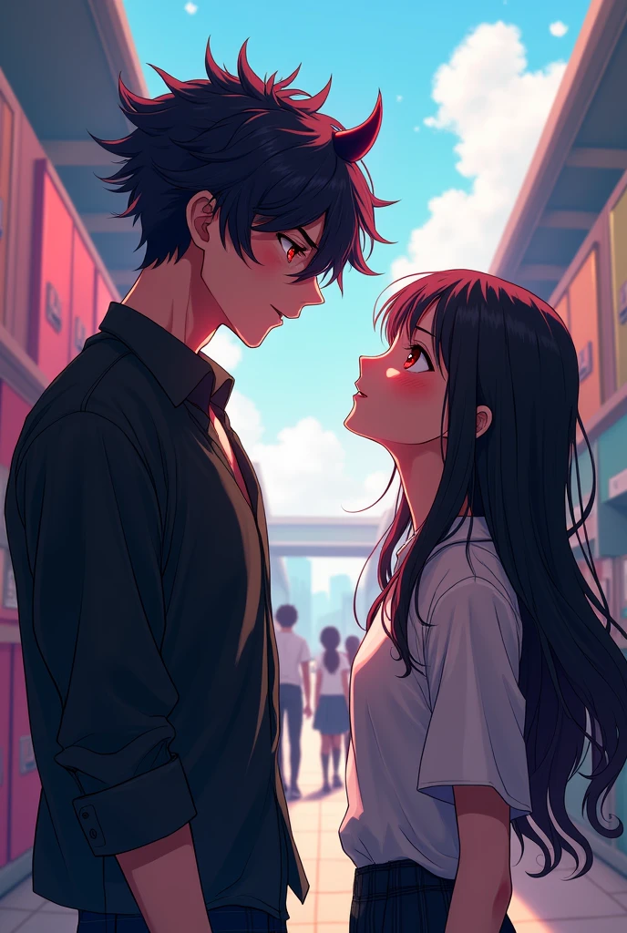 Seon yuiki a handsome demon boy and Jun kitahama a high school girl