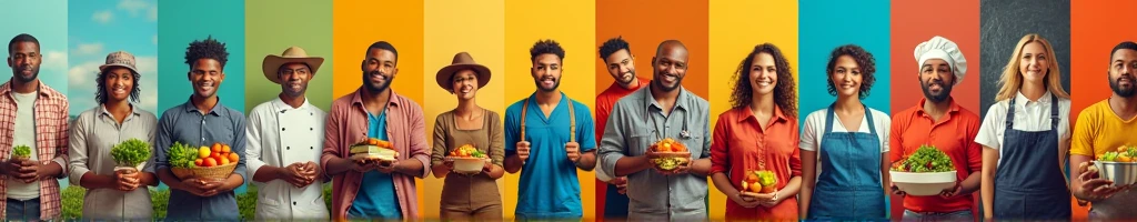 I created a banner with real people in 8k with professions like: teachers and educators, farmer, chef, cattle rancher, doctor, janitor, Trader, Healthcare Worker, an image with a background that reflects the reality of people from the Northeast and current events that show the diversity of professions.