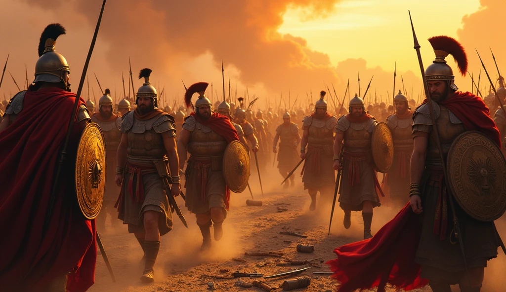 biblical history: shows an aerial image of the Ammonites and Syrians losing the battle