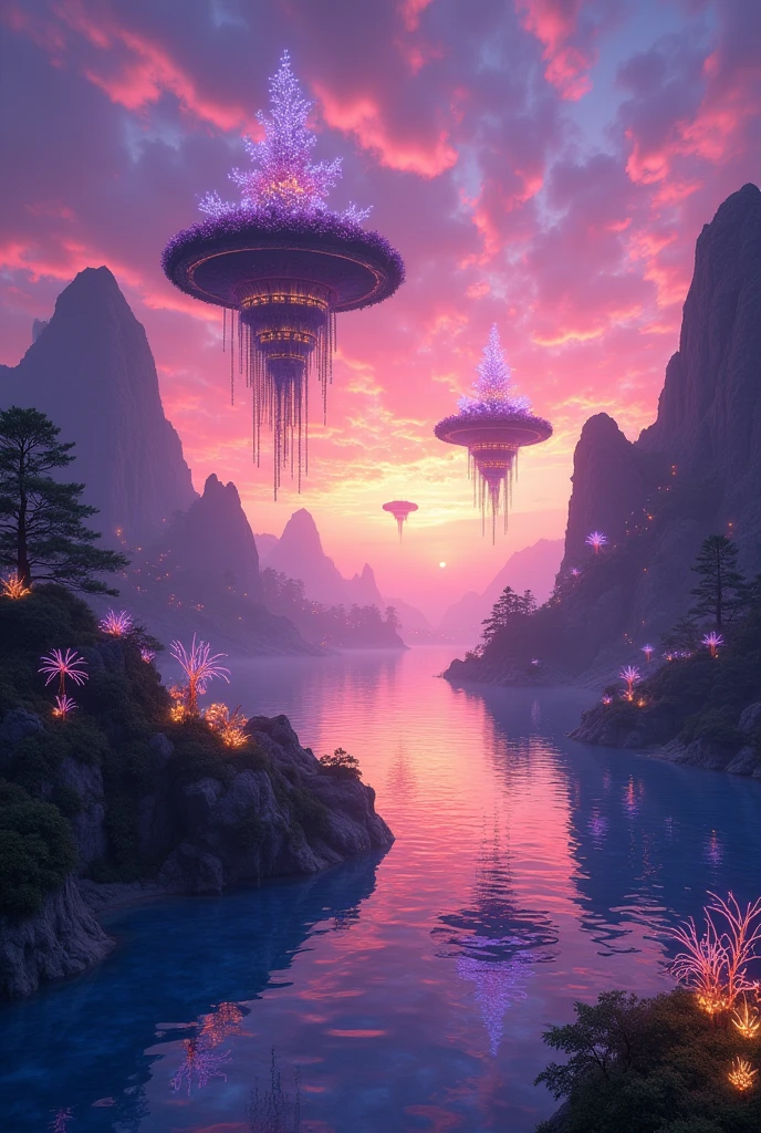 A spectacular view of another world. It is not a night view that people do not depict.