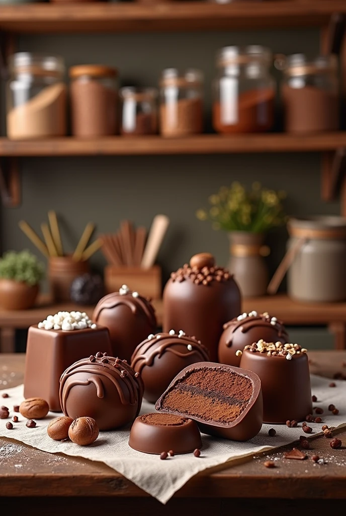 home made chocolates available here poster