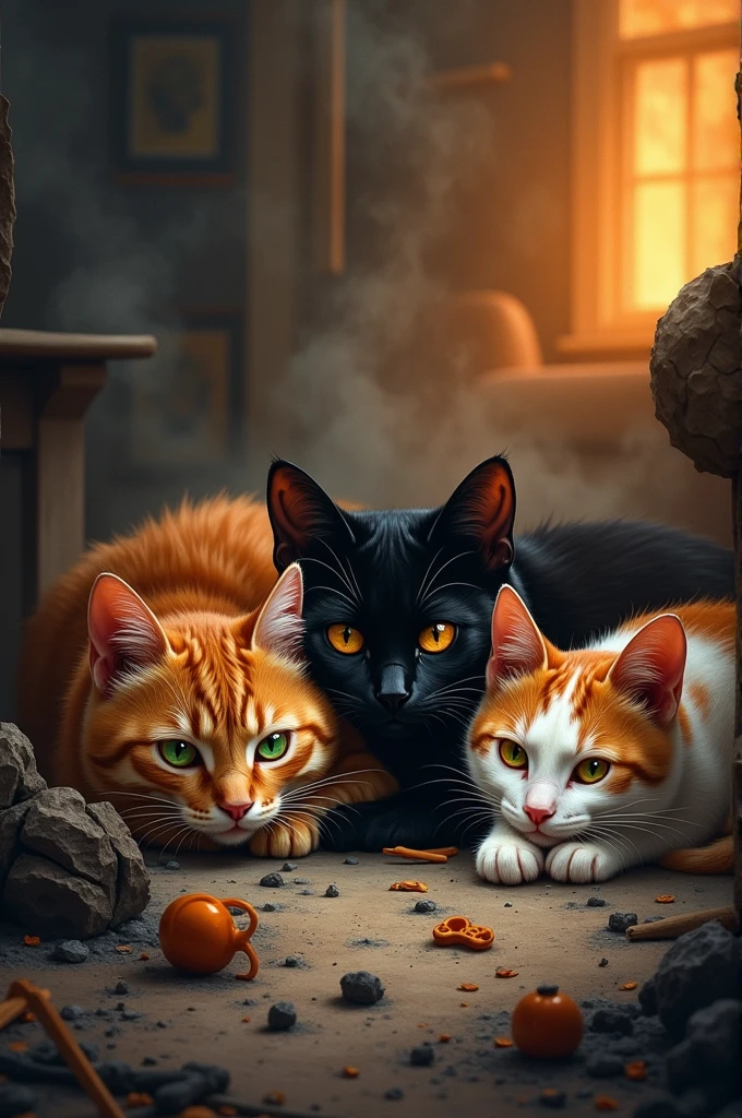 Fire and three cats died 