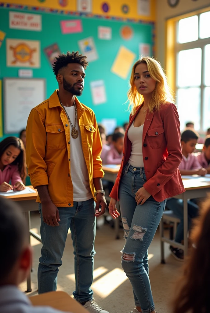 Lil Tjay  in the classroom with ice spice 