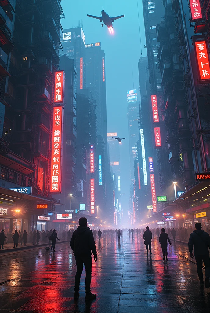realistic future ai humans, hyper-realistic, highly detailed, 8k, masterpiece, cinematic lighting, beautiful intricate machinery, advanced cyberpunk technology, glowing holographic interfaces, futuristic cityscape, flying cars, neon lights, rainy atmosphere, dramatic shadows, chrome and glass architecture, human and AI coexisting, seamless integration of organic and synthetic, complex futuristic society, advanced robotics, stunning visual effects, photorealistic, cinematic composition, vibrant color palette, dramatic chiaroscuro lighting