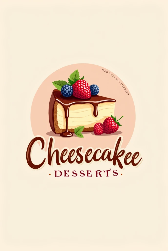 Image of a logo to sell desserts with a cheesecake 